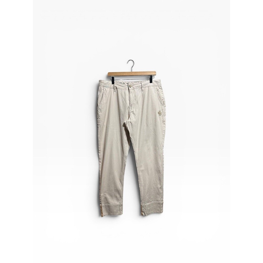 Pink Dolphin Cross Stitch Pocket Chino Pants Men’s 36 Nautical Scout Trousers